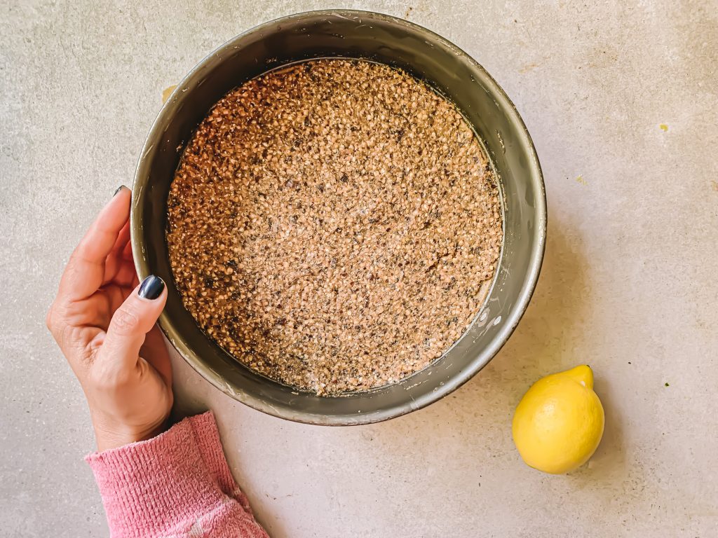 Cheesecake-botten med en citron